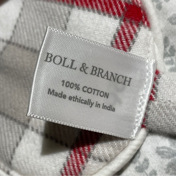 BOLL & BRANCH Flannel Eye Mask - Plaid, Unisex, Red - Brand-new with tags. - Picture 12 of 12